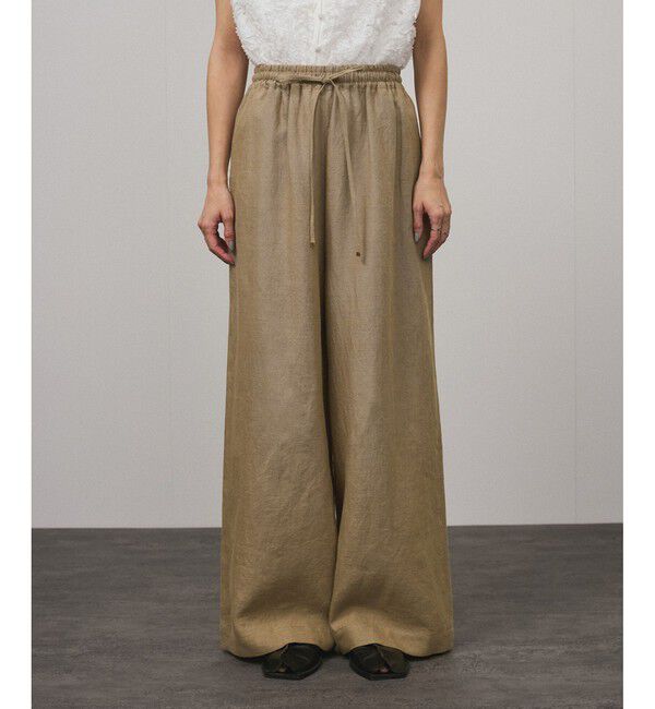SALON adam et rope'「【WEB限定】ヨーロピアンフラックスリネンリラックスパンツ」|チノ|