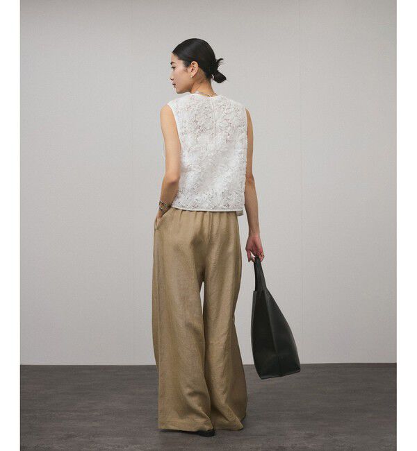 SALON adam et rope'「【WEB限定】ヨーロピアンフラックスリネンリラックスパンツ」|チノ|