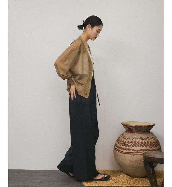 SALON adam et rope'「【WEB限定】ヨーロピアンフラックスリネンリラックスパンツ」|チノ|