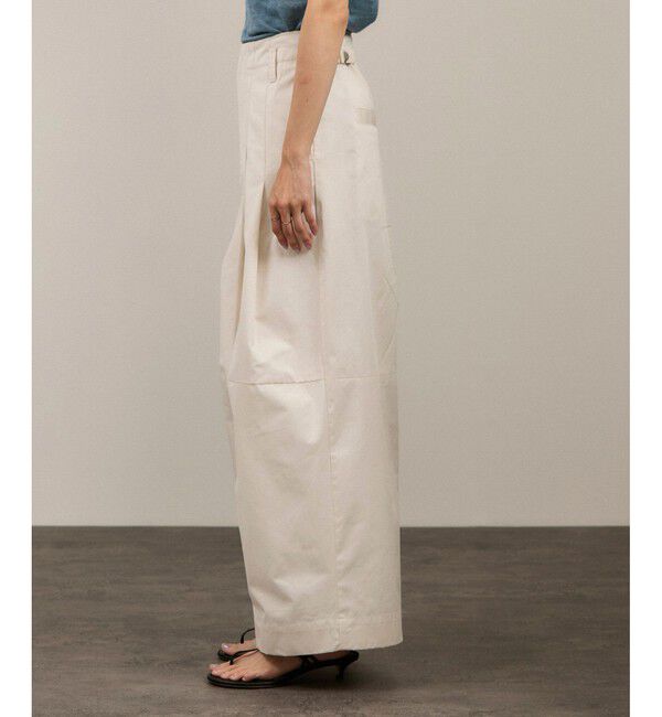 SALON adam et rope'「【WEB限定】コットンツイルワイドフォルムパンツ/カーブパンツ」|チノ|