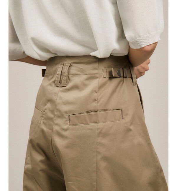 SALON adam et rope'「【WEB限定】コットンツイルワイドフォルムパンツ/カーブパンツ」|チノ|