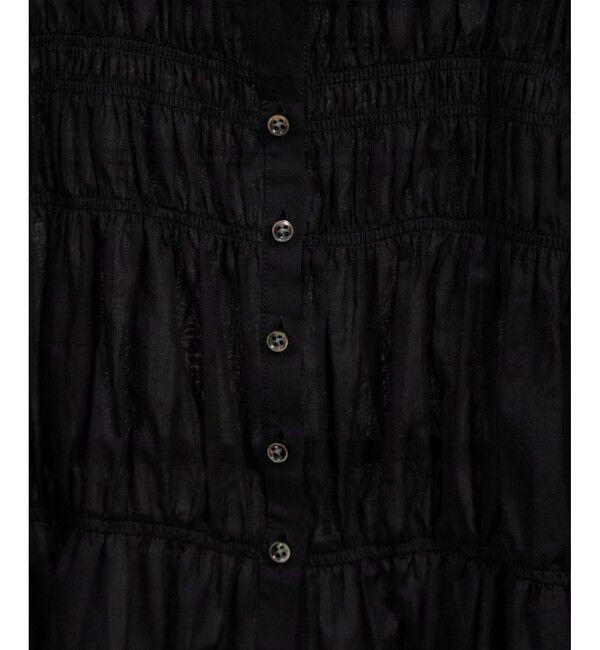 SALON adam et rope'「Shuttlenotesワッシャーローンシャーリングブラウス［洗える］」|シャツ・ブラウス|