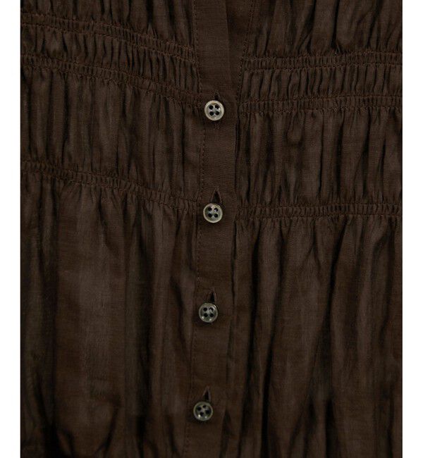 SALON adam et rope'「Shuttlenotesワッシャーローンシャーリングブラウス［洗える］」|シャツ・ブラウス|