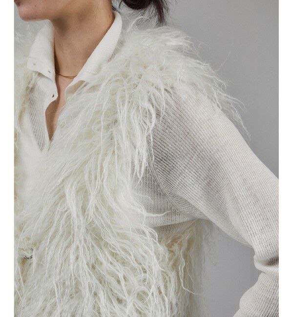 SALON adam et rope'「モヘヤロングシャギーハンドニットベスト」|ベスト・ジレ|