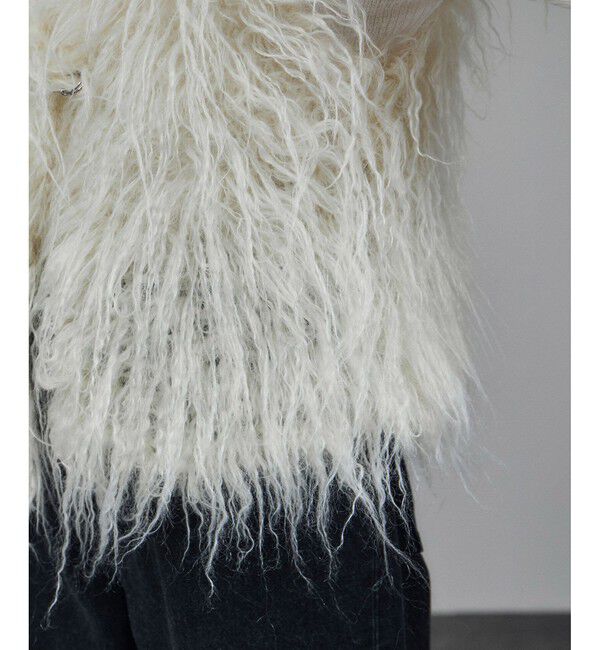 SALON adam et rope'「モヘヤロングシャギーハンドニットベスト」|ベスト・ジレ|