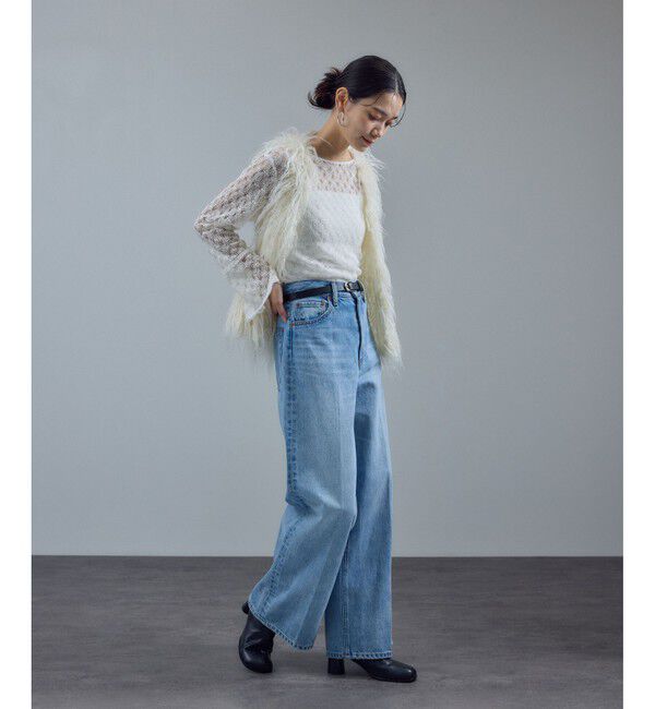 SALON adam et rope'「モヘヤロングシャギーハンドニットベスト」|ベスト・ジレ|