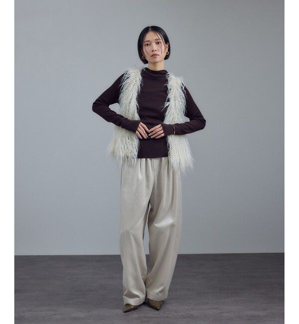 SALON adam et rope'「モヘヤロングシャギーハンドニットベスト」|ベスト・ジレ|