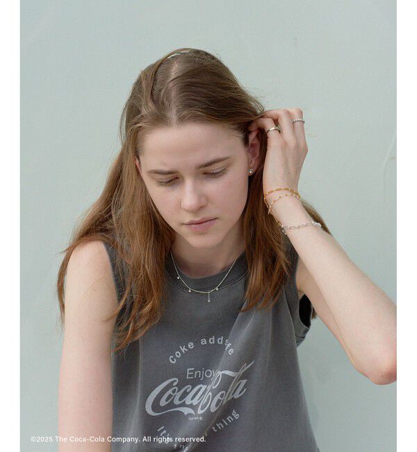 SALON adam et rope'「Coca-Cola ビンテージライクノースリーブTシャツ」|Tシャツ・カットソー|グレー(07)