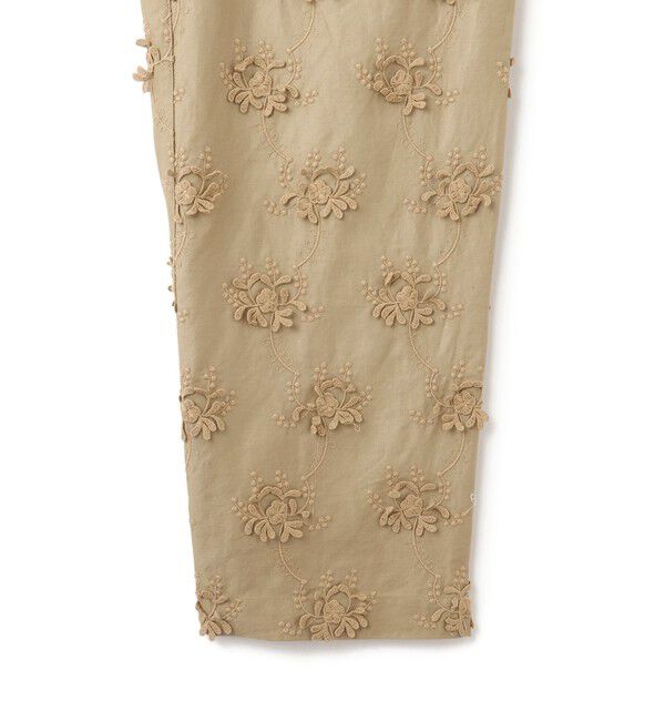 SALON adam et rope'「【crinkle crinkle crinkle】3Dエンブロイダリーツイルイージーパンツ」|チノ|