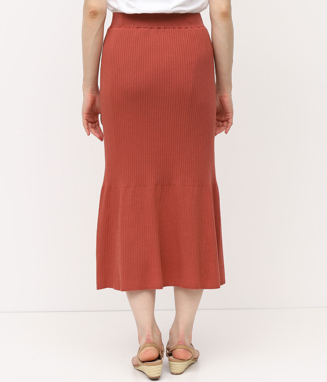 ROPE「【ドラマ着用】【セットアップ対応】オーガニックコットンリブニットスカート」|スカート|