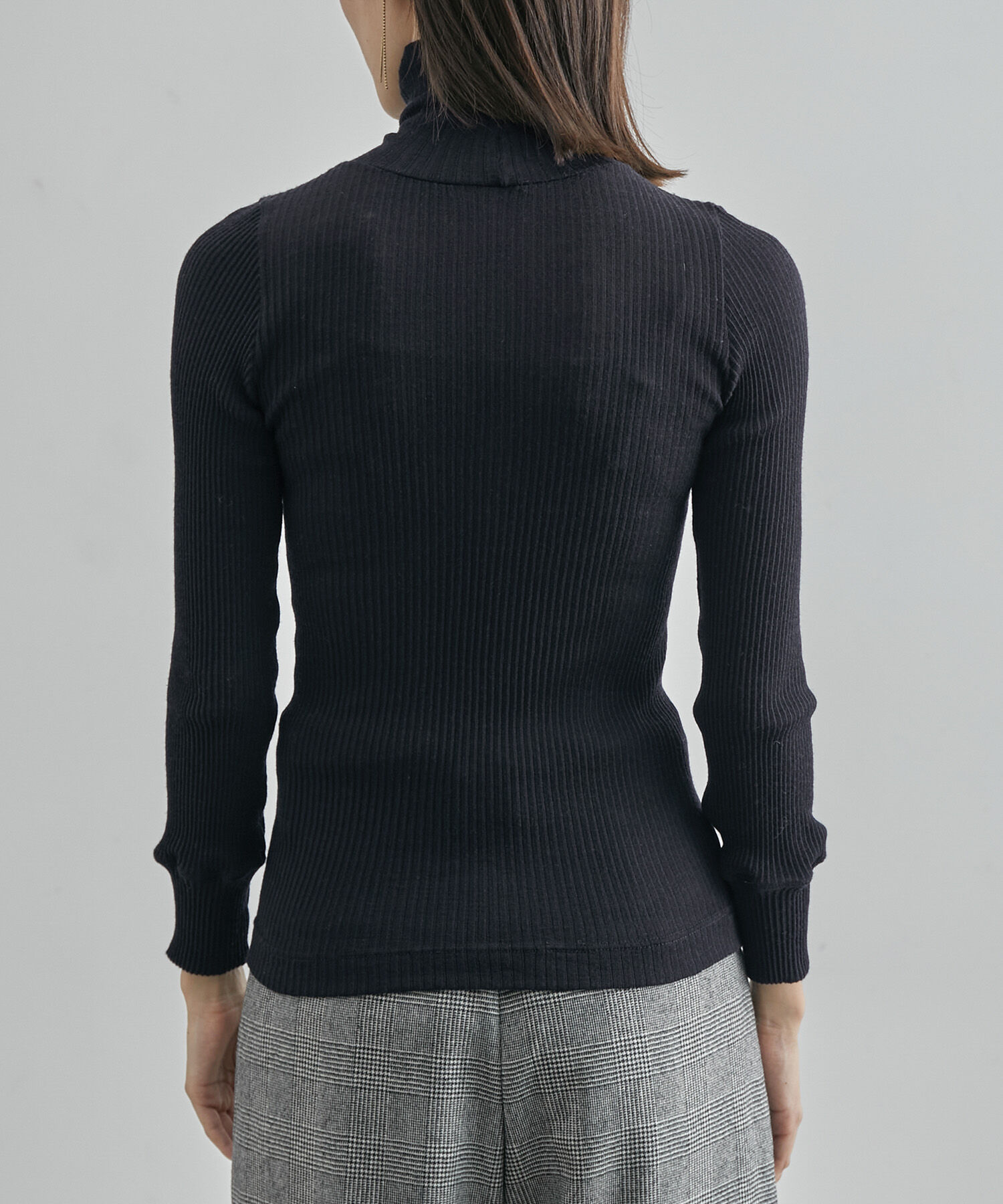 ROPE「【イタリア製】ウールシルクタートルネックリブニット」|ニット・セーター|