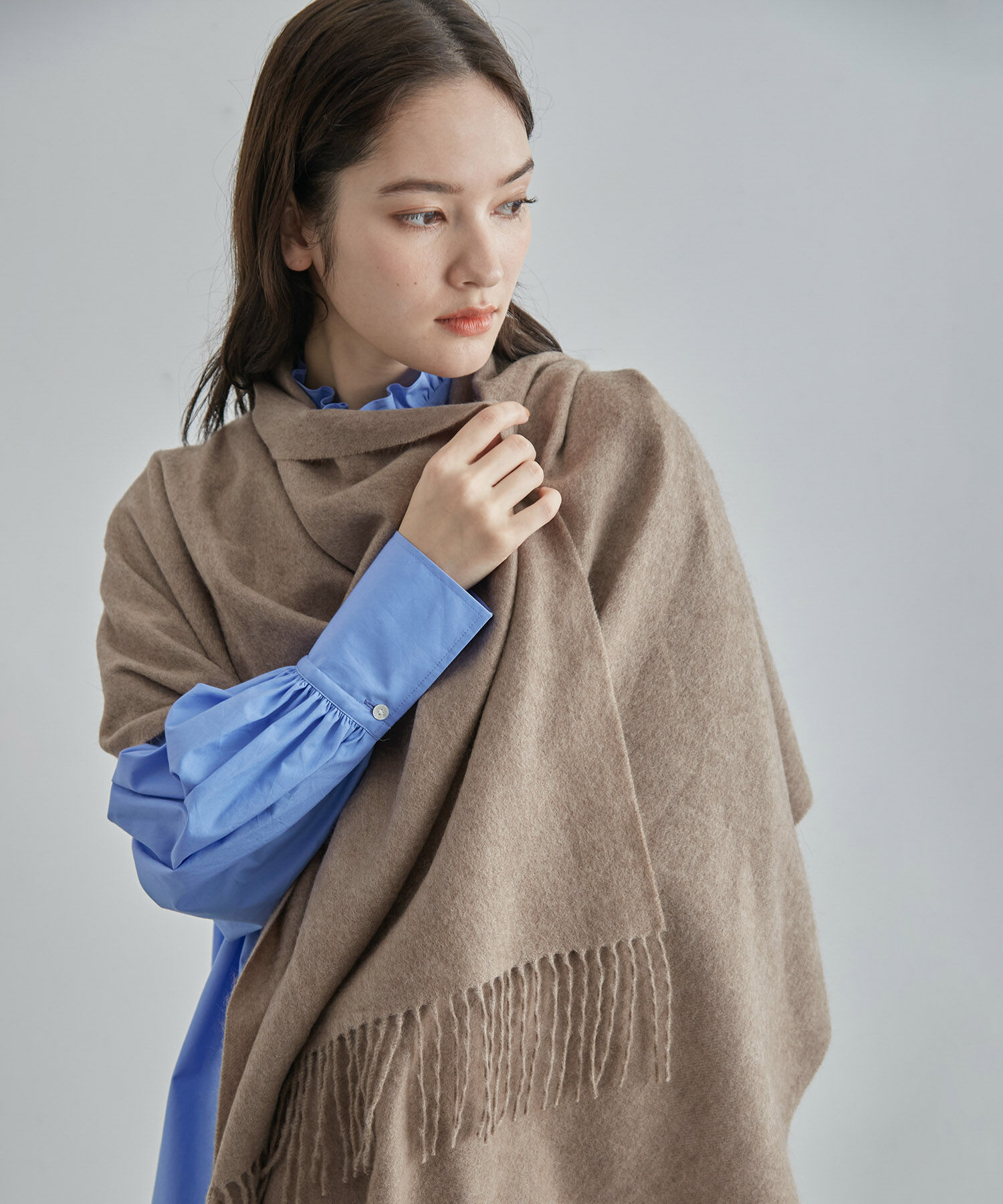 ROPE「【カシミヤ100％】無地ストール」|ストール|ベージュ系(28)