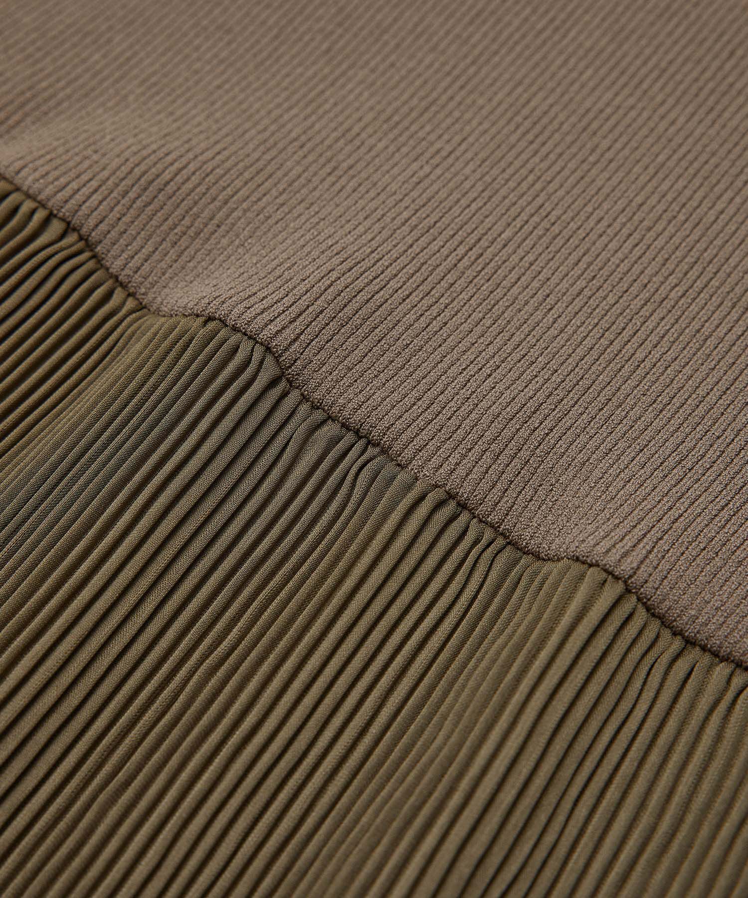 ROPE「ニット布帛コンビプリーツワンピース」|ワンピース|