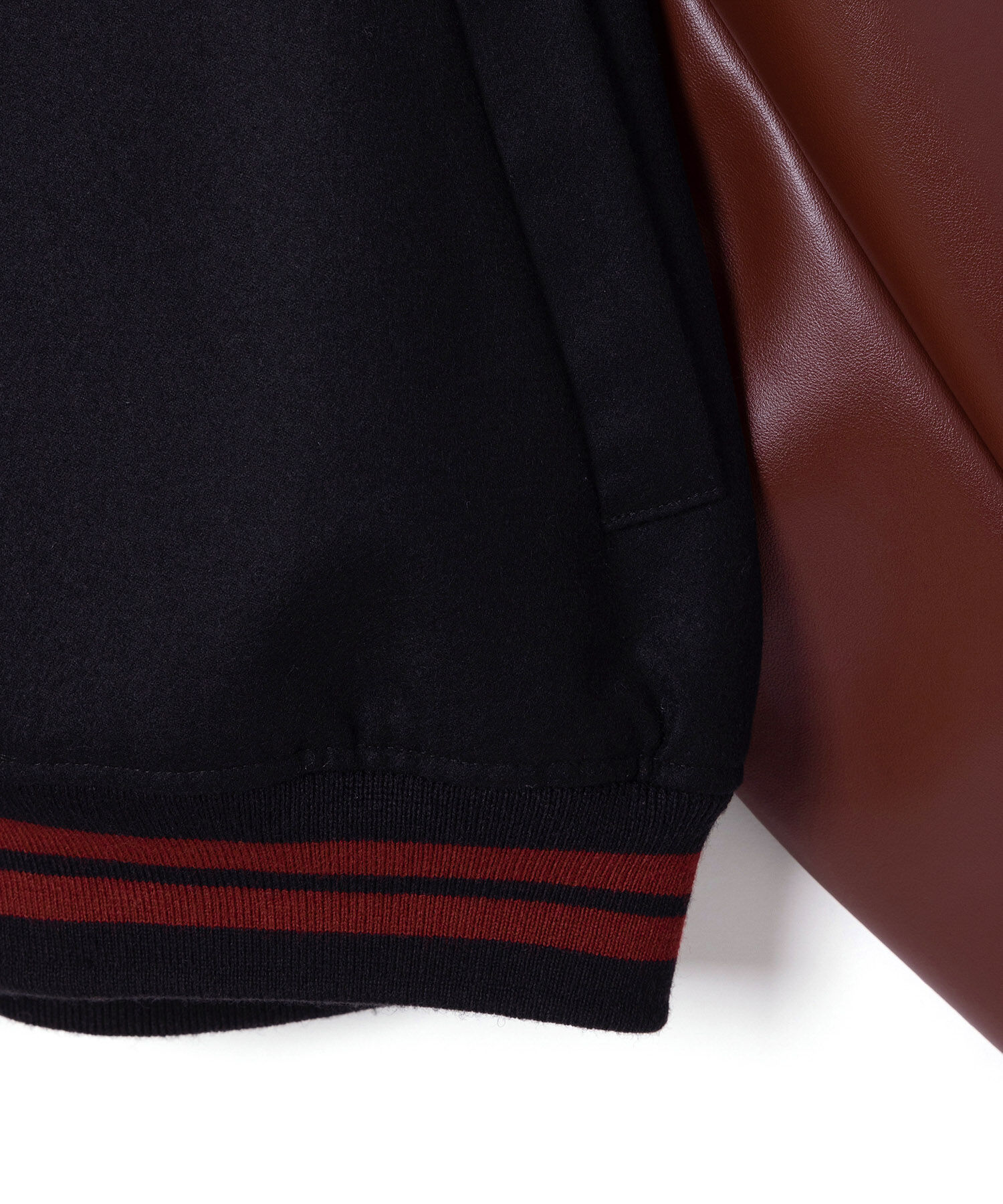 ROPE「カシミヤ混フラノショートスタジャン」|ブルゾン・スタジャン|