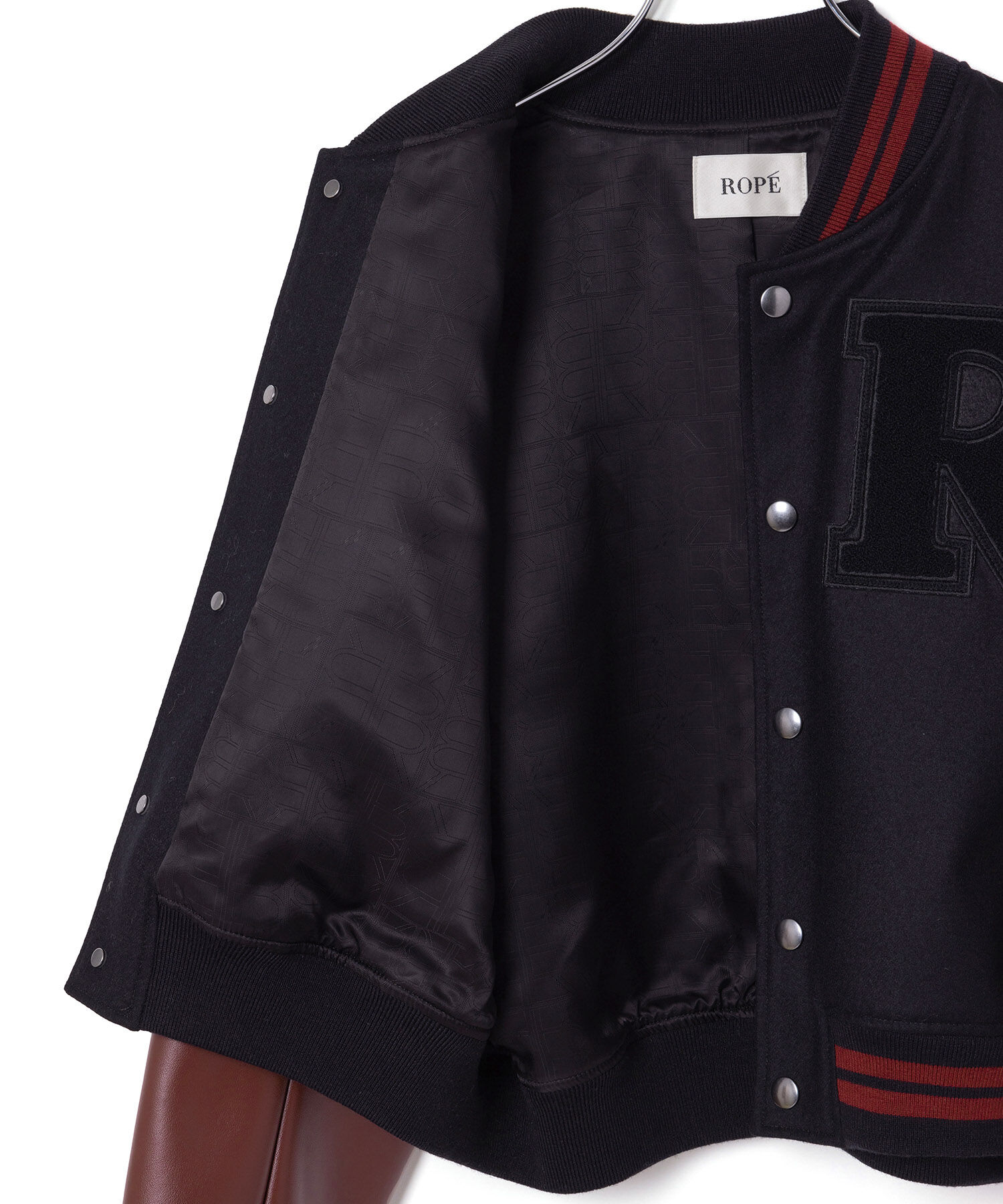 ROPE「カシミヤ混フラノショートスタジャン」|ブルゾン・スタジャン|