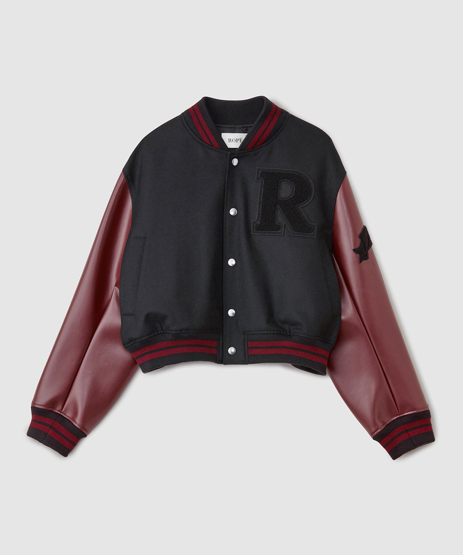 ROPE「カシミヤ混フラノショートスタジャン」|ブルゾン・スタジャン|