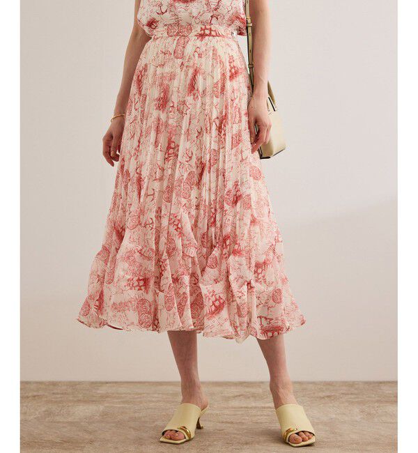 ROPE「【洗える】トワルドジュイタックプリーツスカート」|スカート|