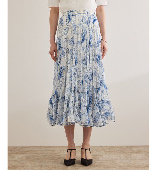 ROPE「【洗える】トワルドジュイタックプリーツスカート」|スカート|