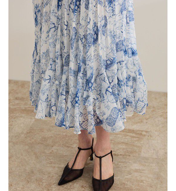 ROPE「【洗える】トワルドジュイタックプリーツスカート」|スカート|