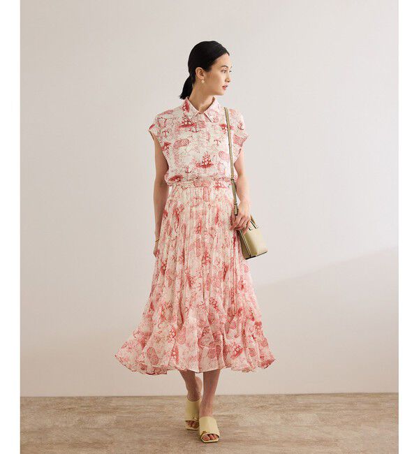 ROPE「【洗える】トワルドジュイタックプリーツスカート」|スカート|