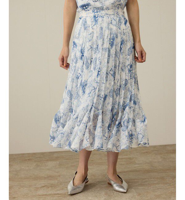 ROPE「【洗える】トワルドジュイタックプリーツスカート」|スカート|