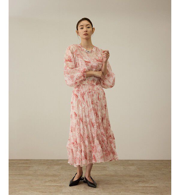 ROPE「【洗える】トワルドジュイタックプリーツスカート」|スカート|