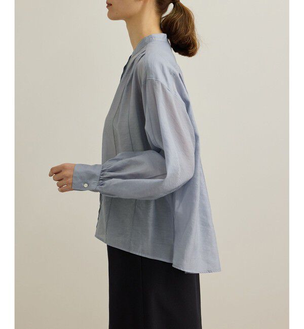 ROPE「【洗える】キュプラシルク パプスリーブシアーブラウス」|シャツ・ブラウス|