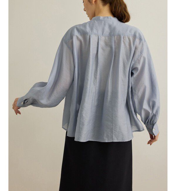 ROPE「【洗える】キュプラシルク パプスリーブシアーブラウス」|シャツ・ブラウス|