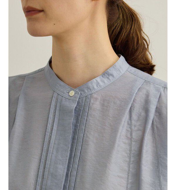 ROPE「【洗える】キュプラシルク パプスリーブシアーブラウス」|シャツ・ブラウス|