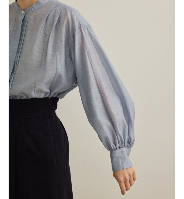 ROPE「【洗える】キュプラシルク パプスリーブシアーブラウス」|シャツ・ブラウス|
