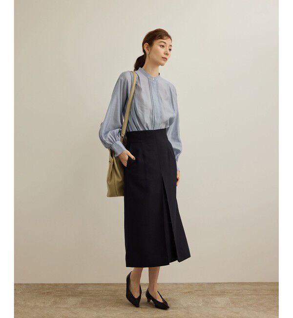 ROPE「【洗える】キュプラシルク パプスリーブシアーブラウス」|シャツ・ブラウス|