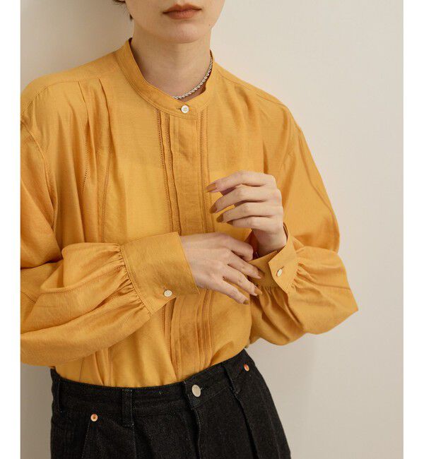 ROPE「【洗える】キュプラシルク パプスリーブシアーブラウス」|シャツ・ブラウス|