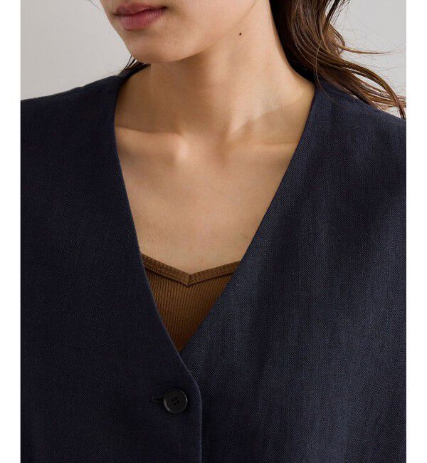 ROPE「尾州リネンオーバーロングジレ」|ベスト・ジレ|