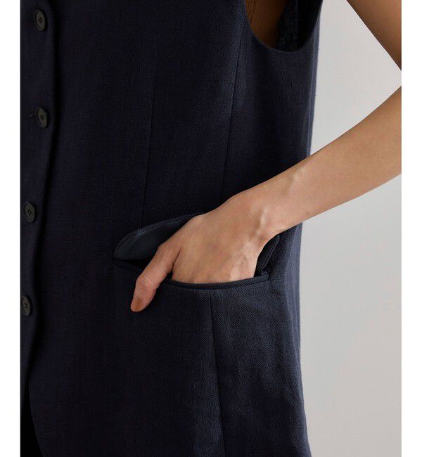 ROPE「尾州リネンオーバーロングジレ」|ベスト・ジレ|