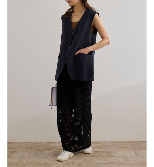 ROPE「尾州リネンオーバーロングジレ」|ベスト・ジレ|