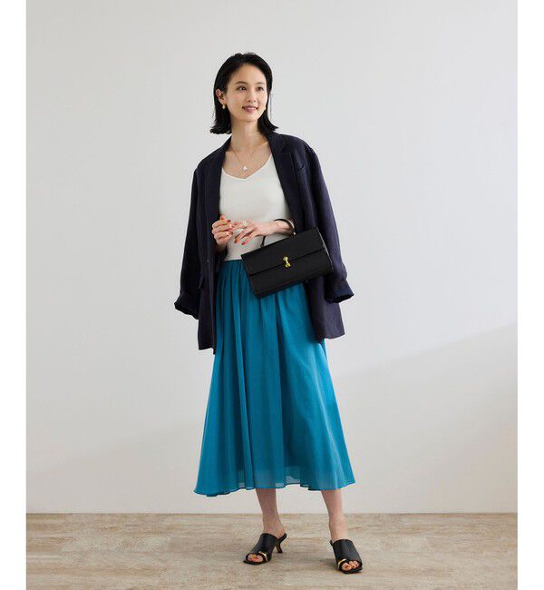 ROPE「【洗える】コットンシルクスカート」|スカート|