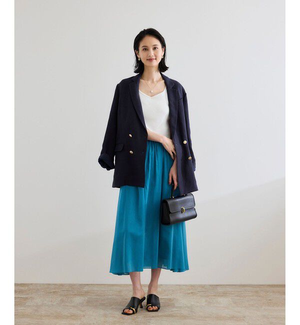 ROPE「【洗える】コットンシルクスカート」|スカート|