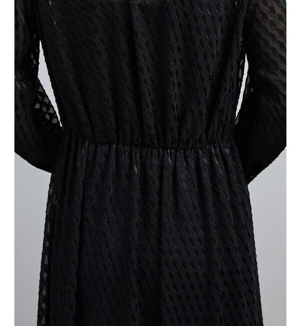 ROPE「【洗える】ロングスリーブワンピース（ジャガード/リーフプリント）【WEB・一部店舗限定】」|ワンピース|