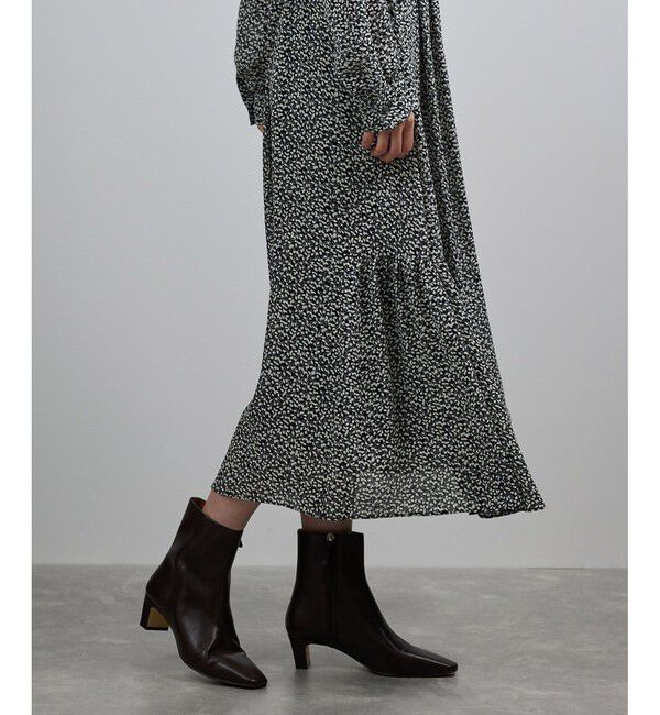 ROPE「【洗える】ロングスリーブワンピース（ジャガード/リーフプリント）【WEB・一部店舗限定】」|ワンピース|