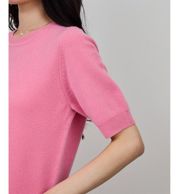 ROPE「ウールカシミヤブレンド 5分袖ニットプルオーバー/イージーケア」|ニット・セーター|