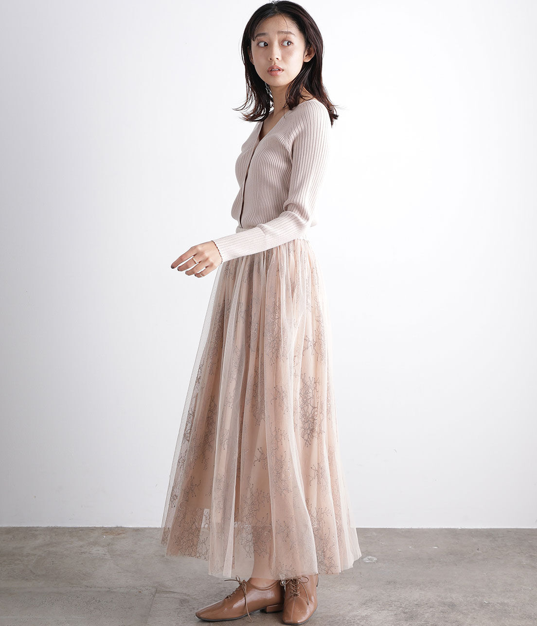 VIS「バックポイントＶネックリブカーディガン」|カーディガン|