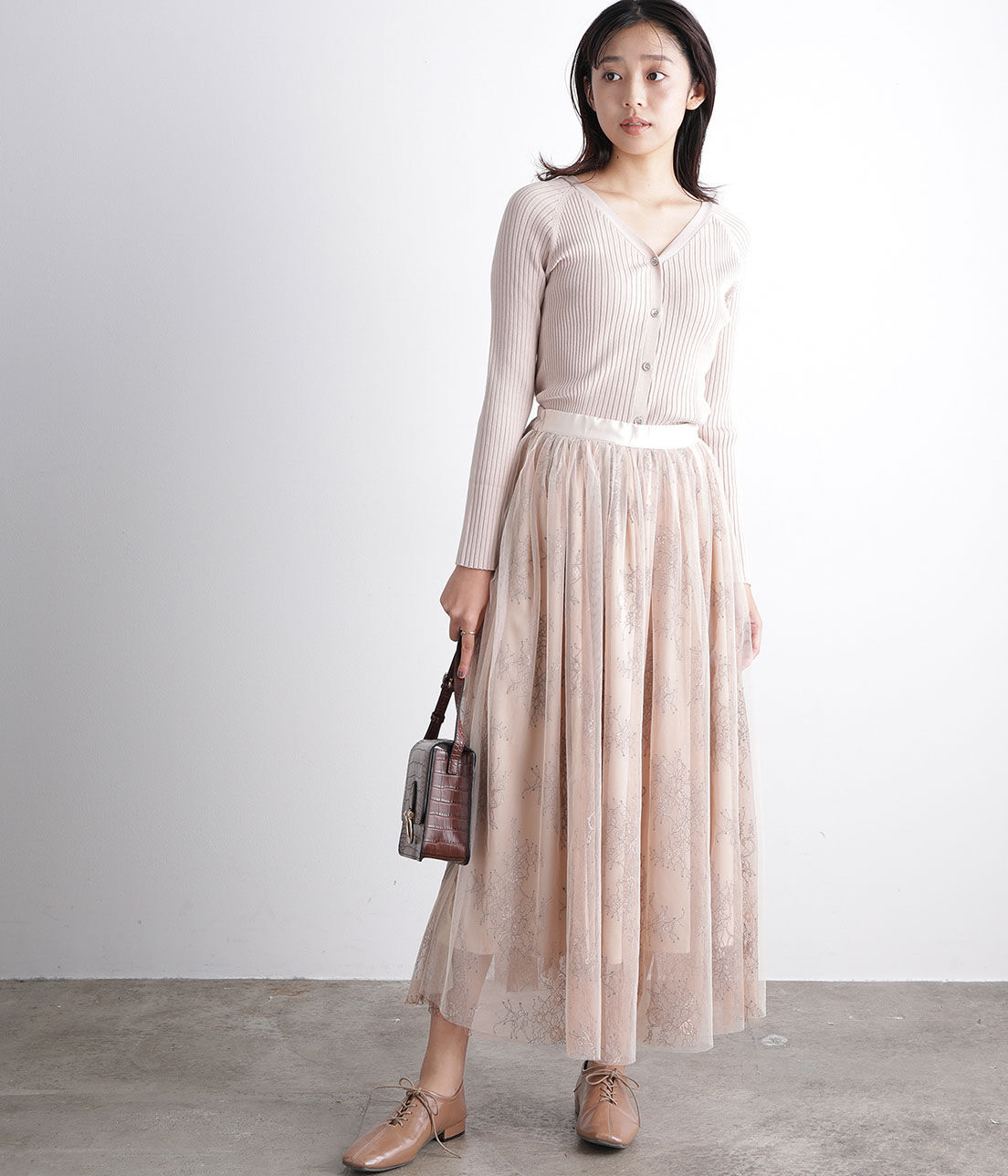 VIS「バックポイントＶネックリブカーディガン」|カーディガン|