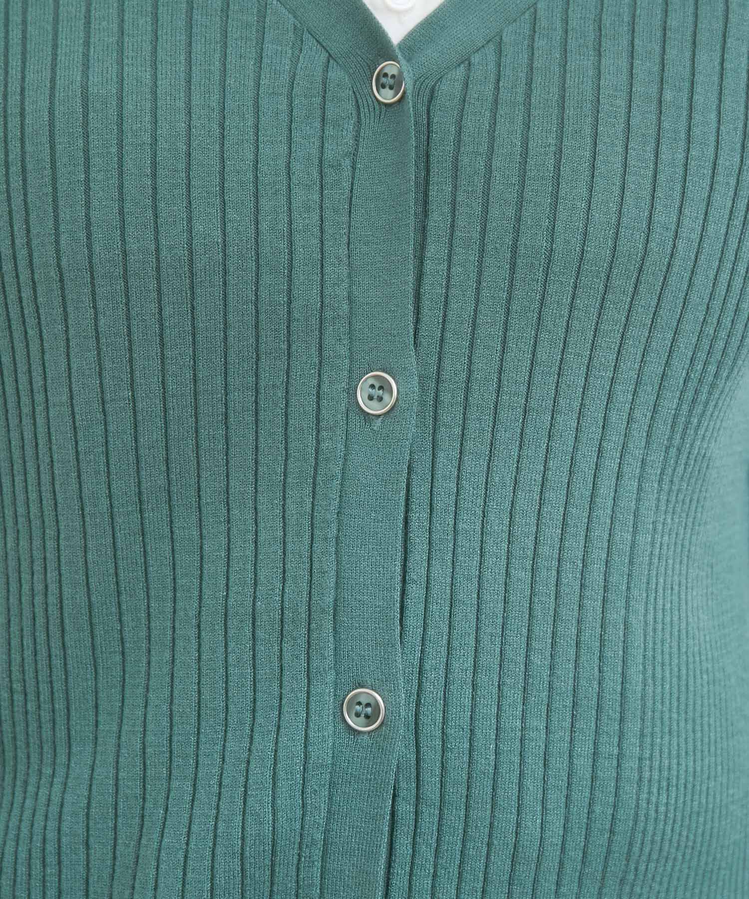 VIS「バックポイントＶネックリブカーディガン」|カーディガン|