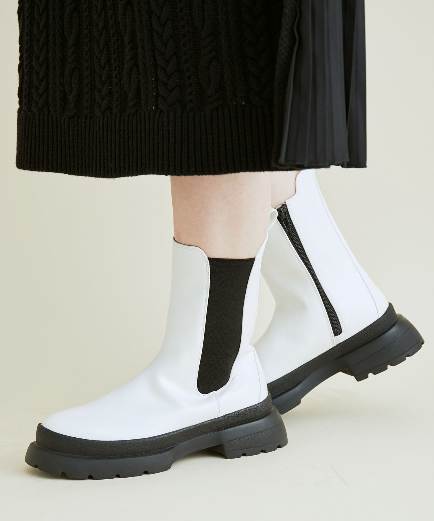 Juze「【新色追加】【軽量】やわらかな履き心地。トラックソールサイドゴアブーツ」|その他|