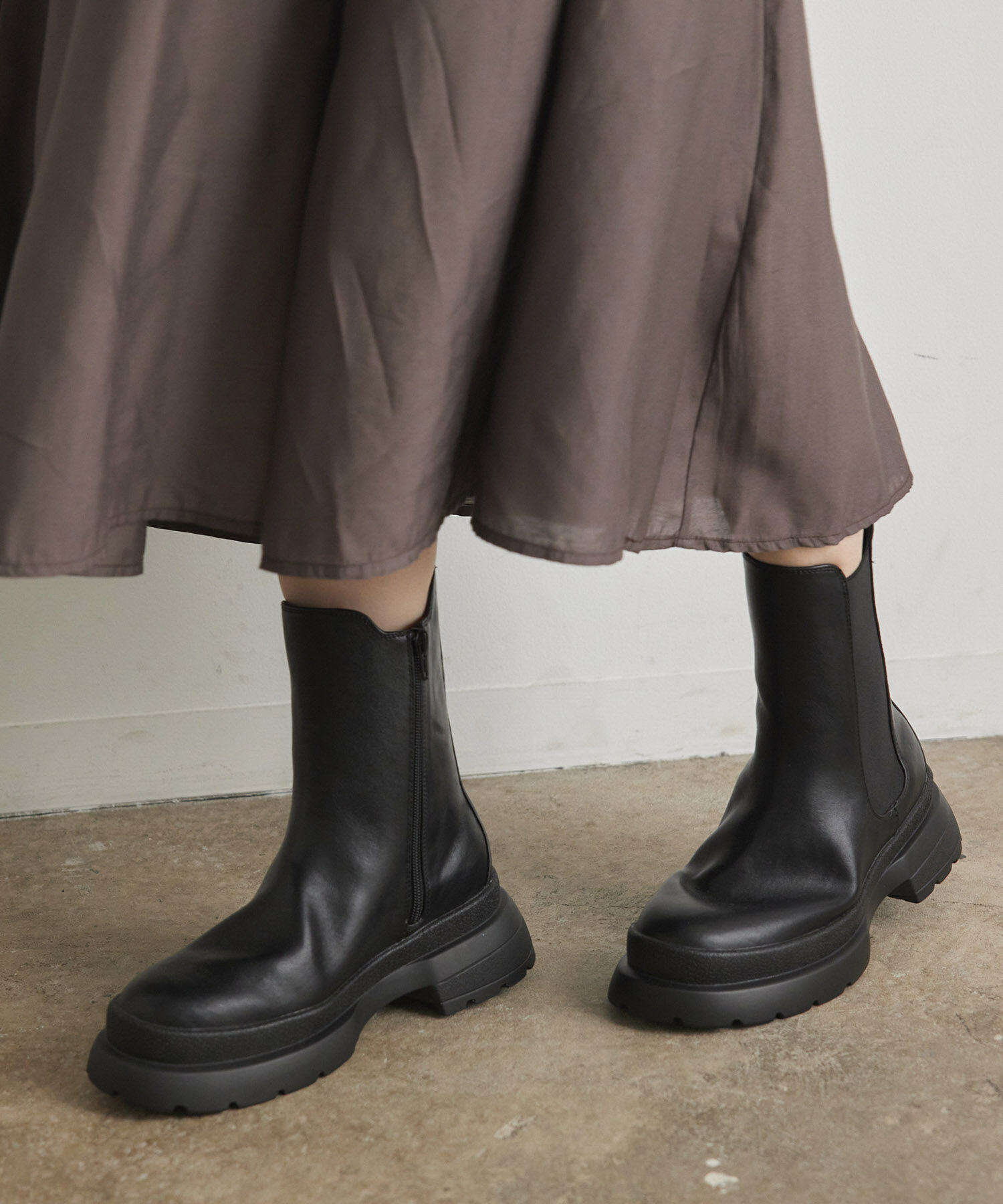 Juze「【新色追加】【軽量】やわらかな履き心地。トラックソールサイドゴアブーツ」|その他|