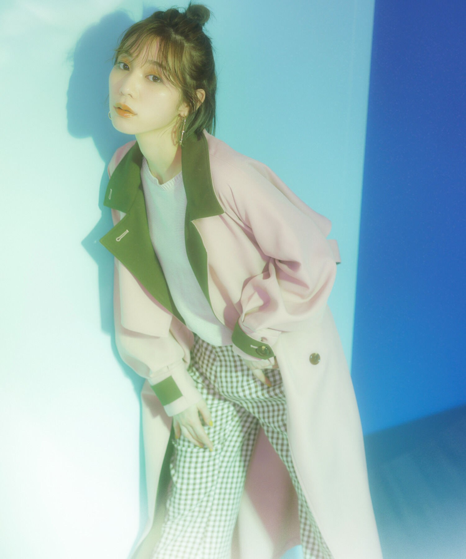 vis-a-vis「【WEB限定】配色カラーで魅せるスタンドカラーオーバーサイズトレンチコート」|トレンチコート|