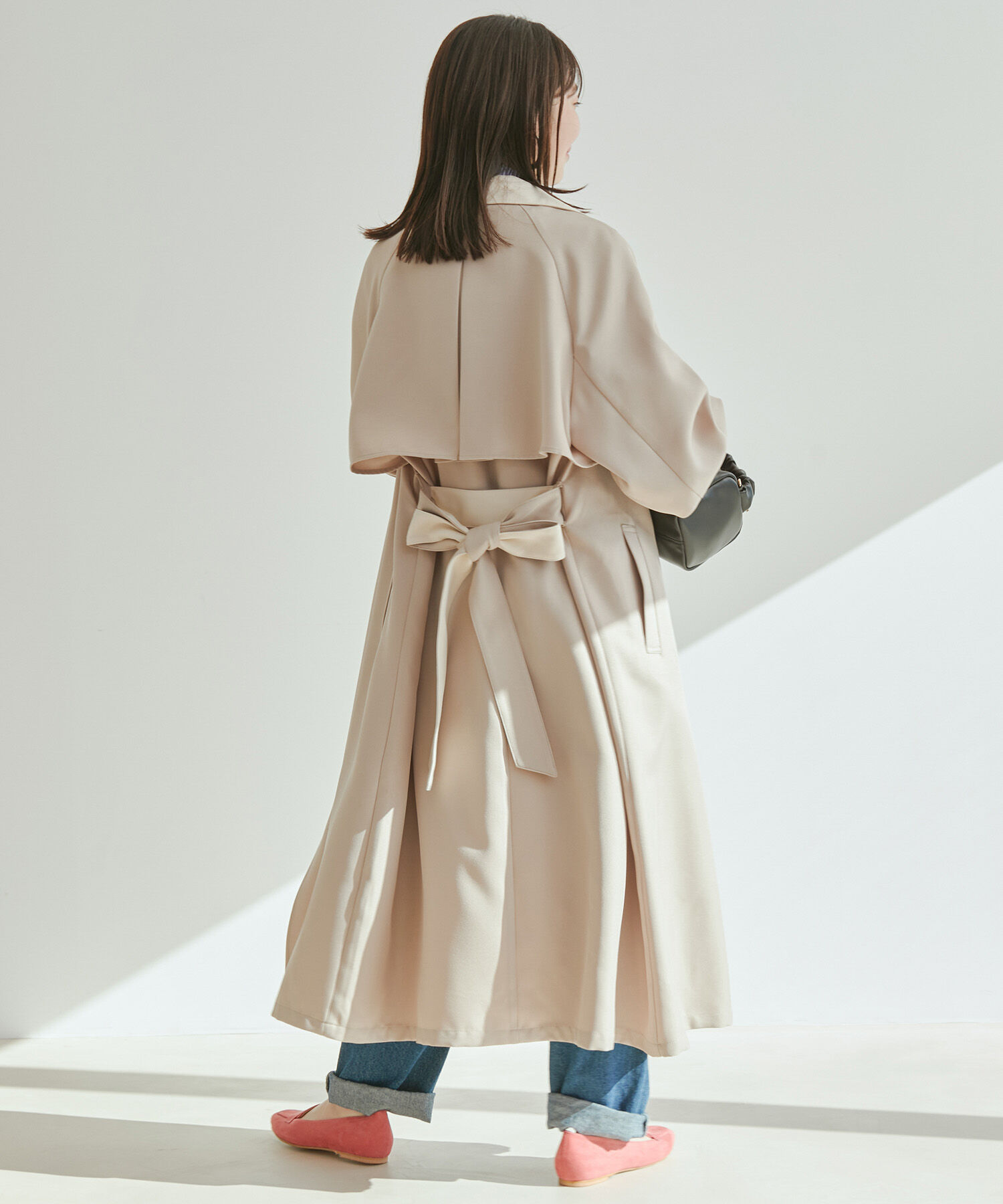 vis-a-vis「【WEB限定】配色カラーで魅せるスタンドカラーオーバーサイズトレンチコート」|トレンチコート|
