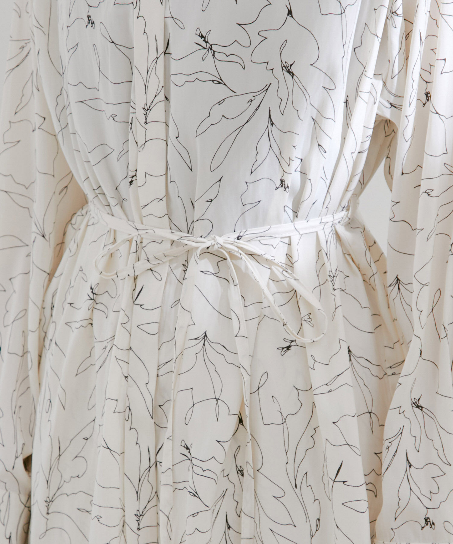 VIS「【セットアップ対応・洗える】ウエストリボンギャザーとろみシャツ」|シャツ・ブラウス|