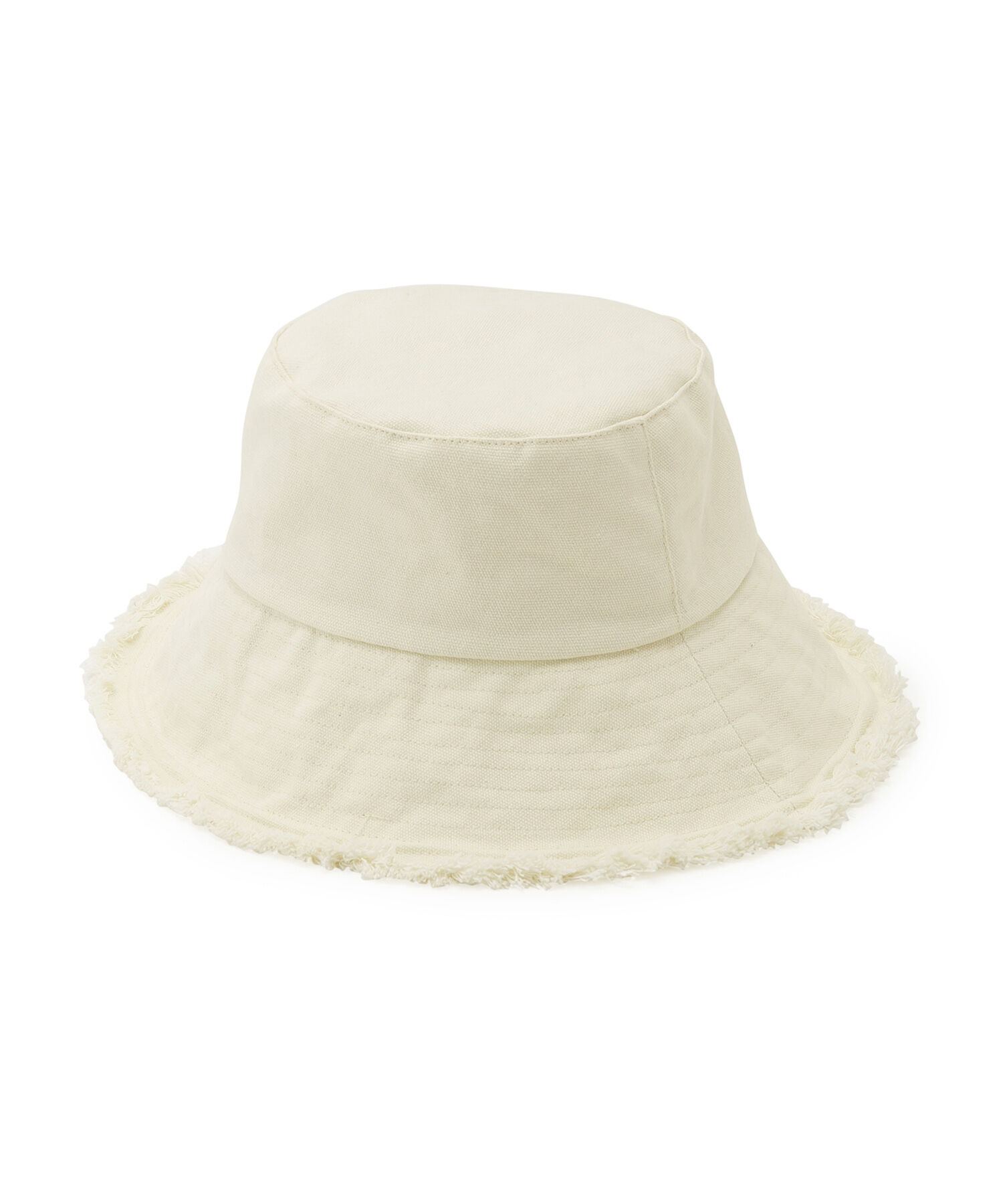 VIS「【UVカット・抗菌防臭】キャンバスフリンジつば広バケットハット」|ハット|