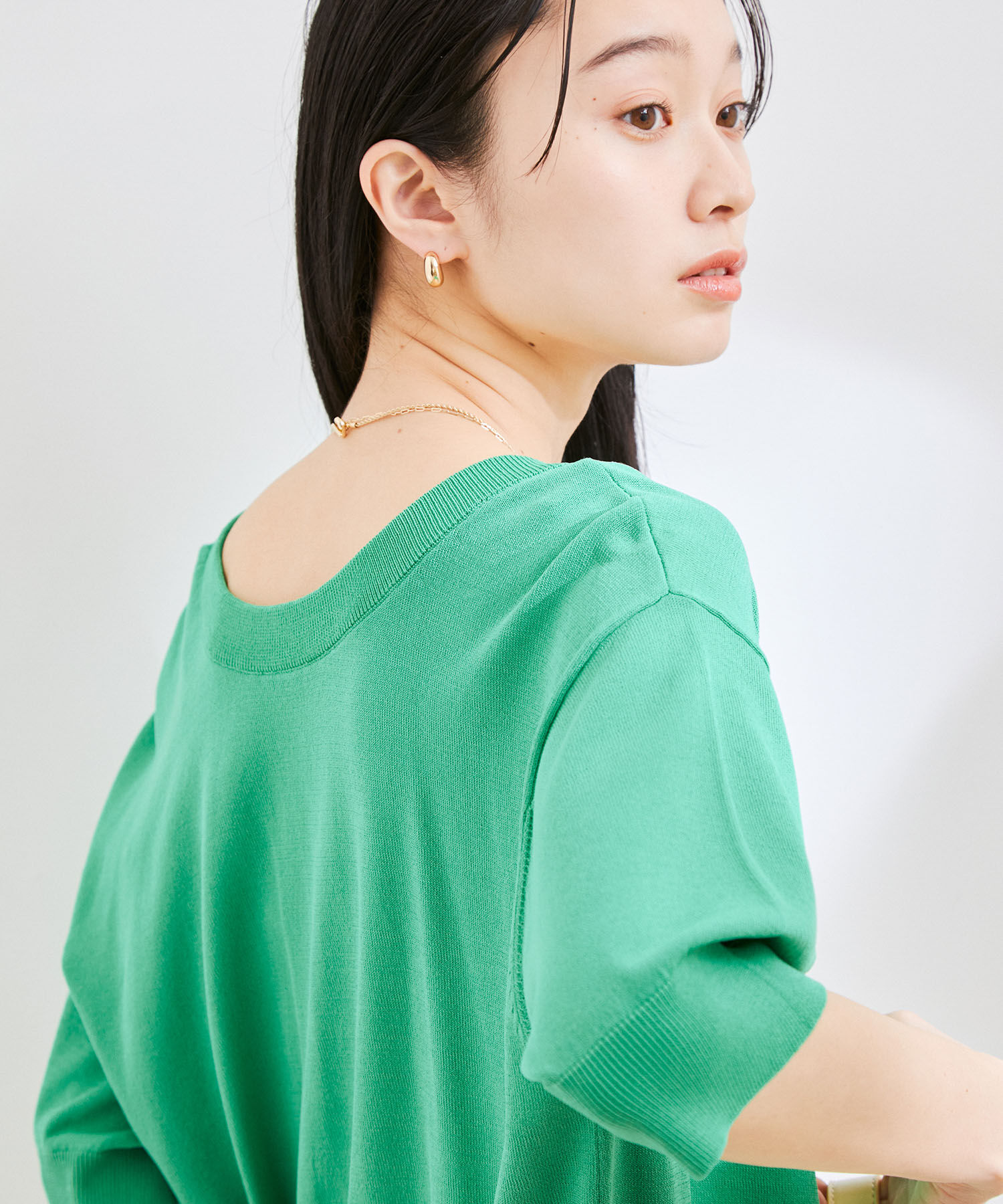 VIS「【UVケア・接触冷感】【2WAY】5分袖カーディガン」|カーディガン|